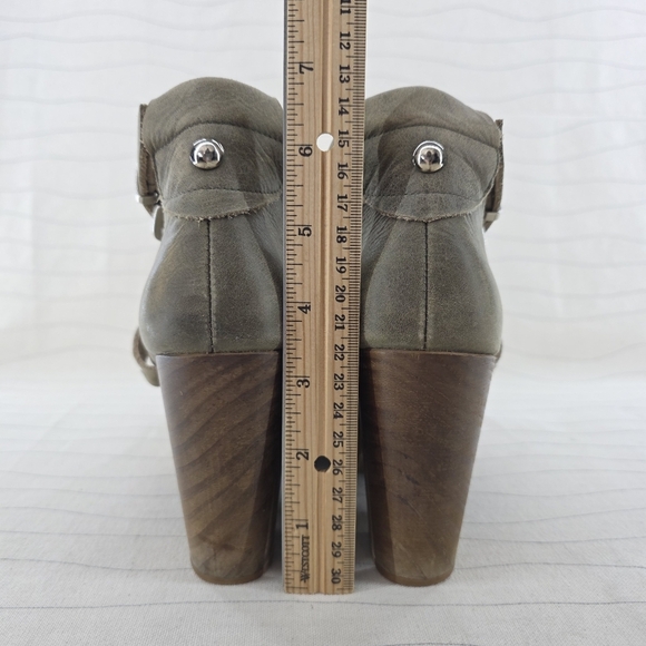 Free People Womens Buena Vista Leather Platform Wedge Strappy Heels Size 37 EU - Picture 8 of 15